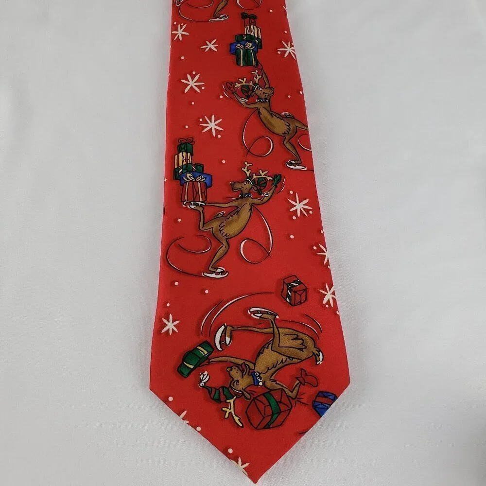 Nicole Miller Red Silk Mens Tie 3.75